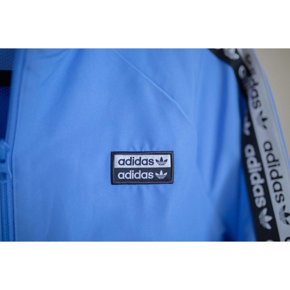 Adidas R.Y.V Taped Sleeves Track Jacket Blue SZ Large Youth - Picture 2 of 10